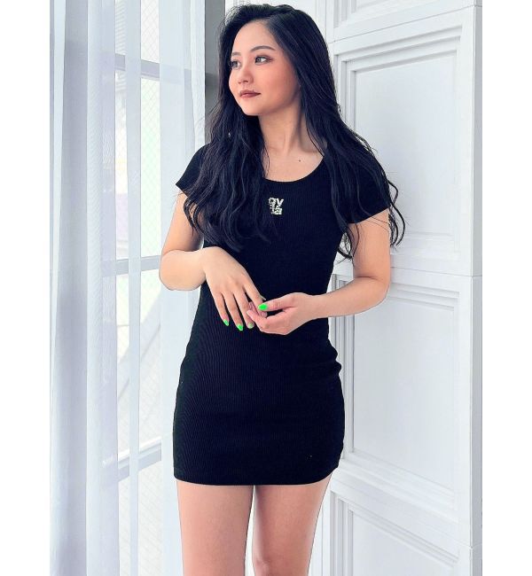 GYDA「Square gyda STONEテレコワンピース」|ワンピース|