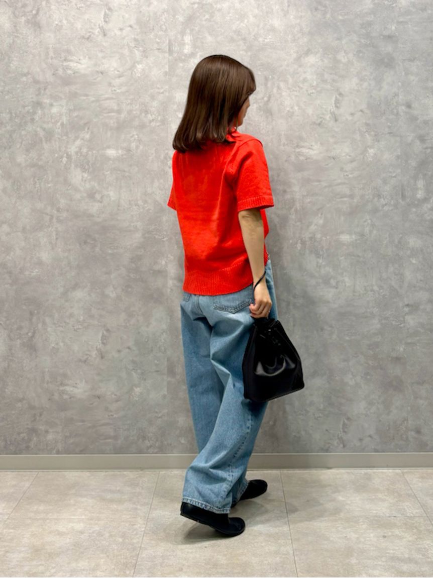 Mila Owen「【WEB限定00サイズ】ワイドテーパードカットアウトデニムパンツ」|デニム|