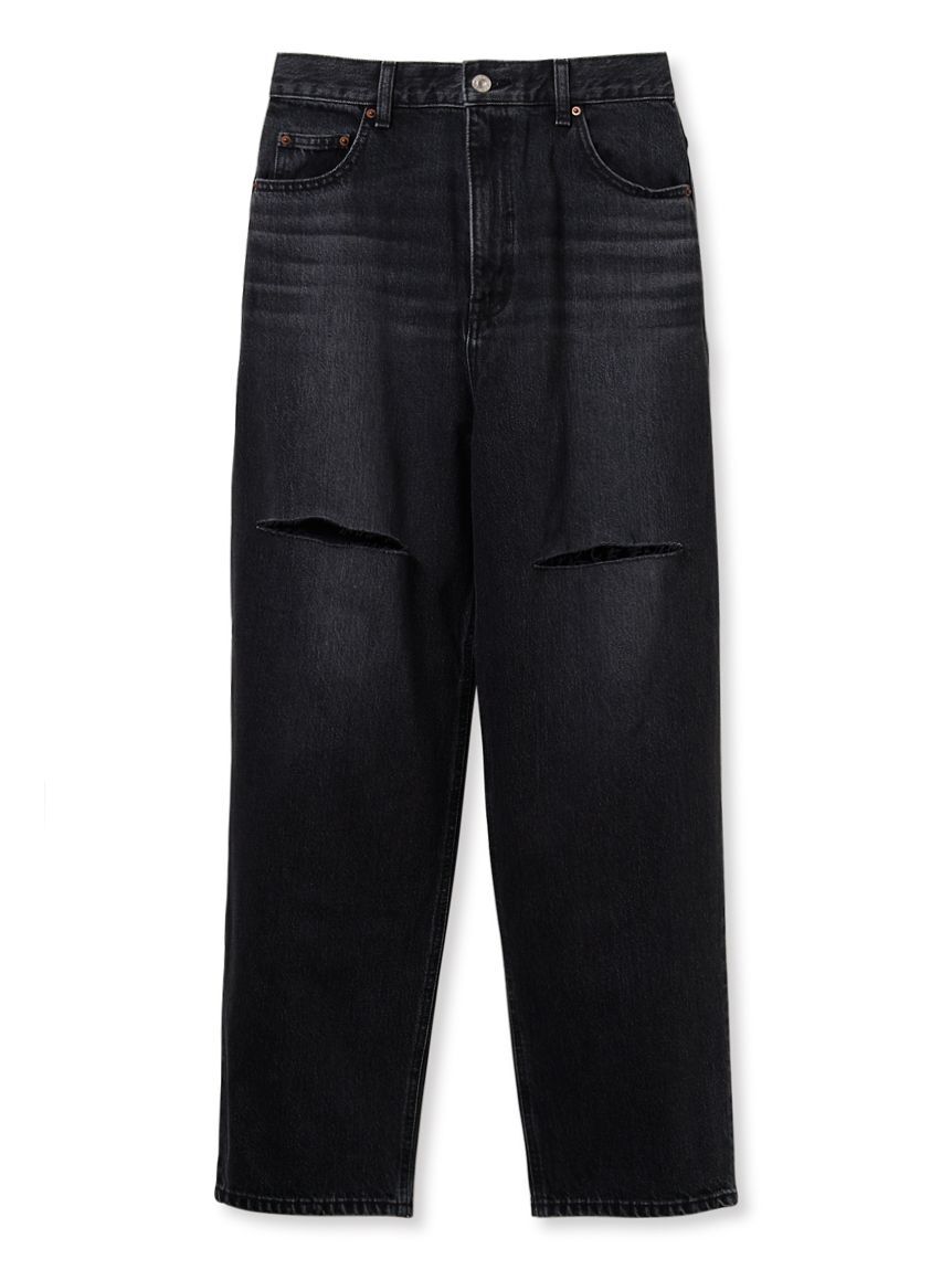 Mila Owen「【WEB限定00サイズ】ワイドテーパードカットアウトデニムパンツ」|デニム|