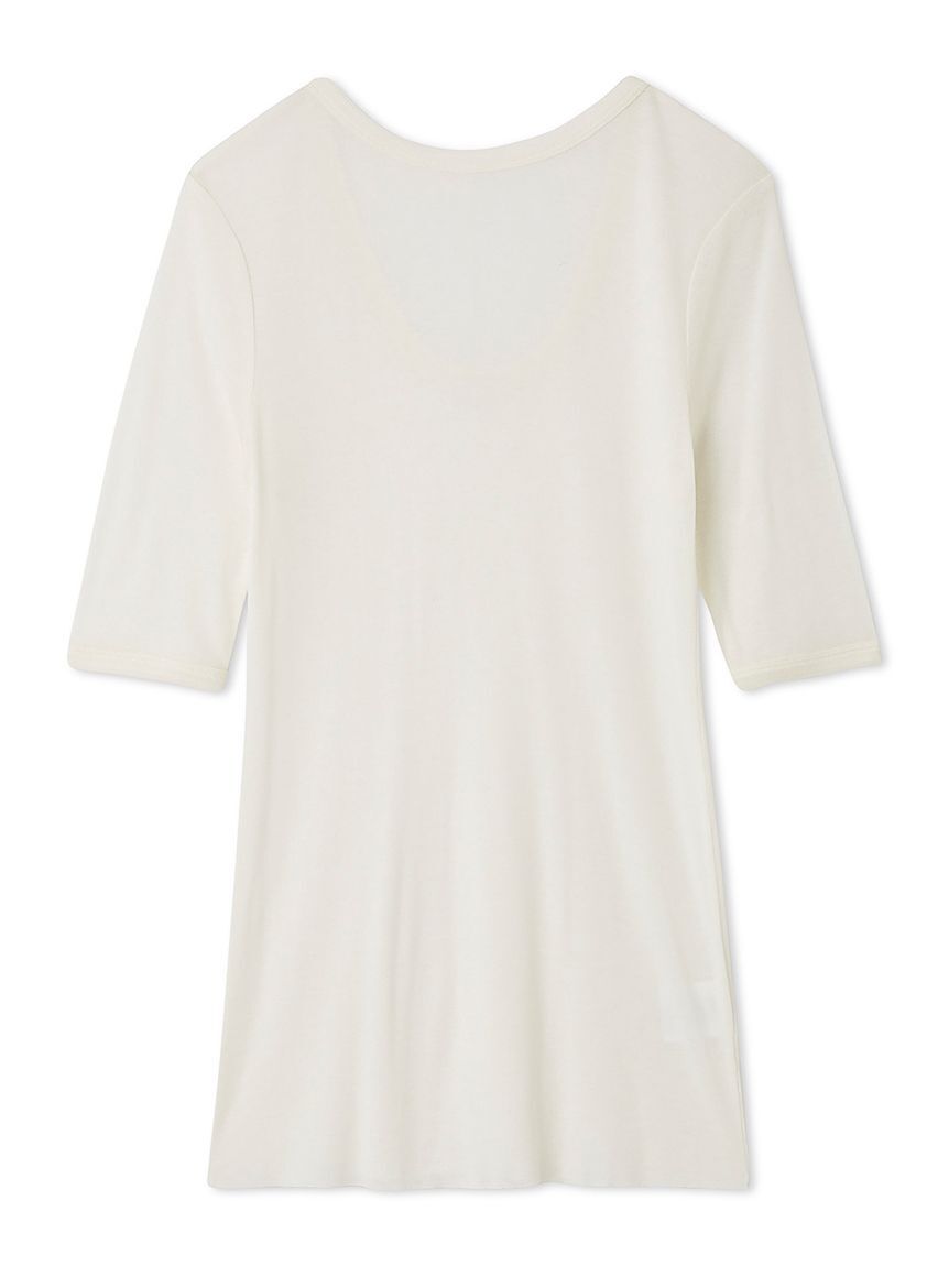 Mila Owen「ボートネック後ろあきハーフスリーブT」|Tシャツ・カットソー|WHT