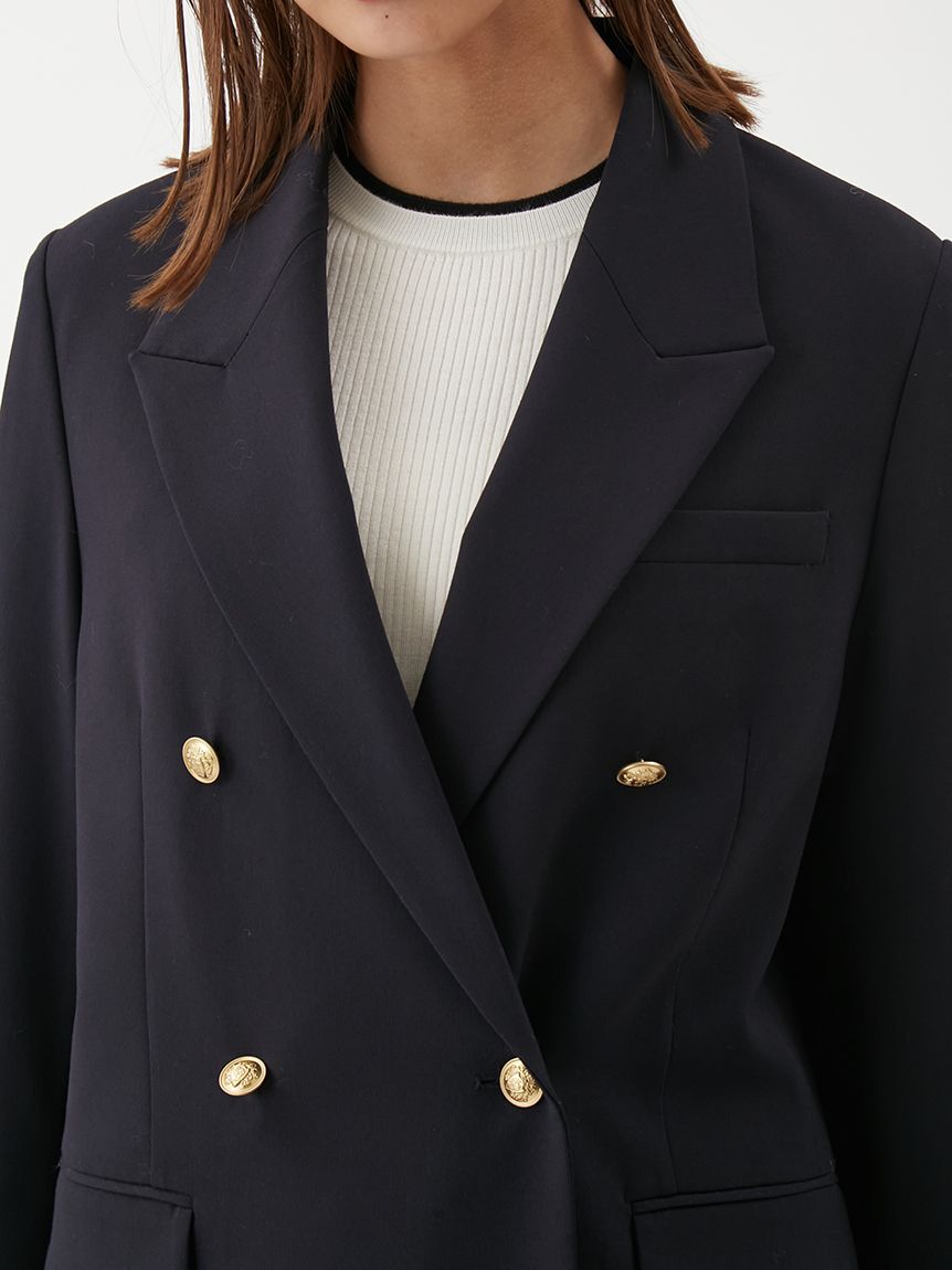 Mila Owen「金釦ダブルブレストロングブレザー」|テーラードジャケット|