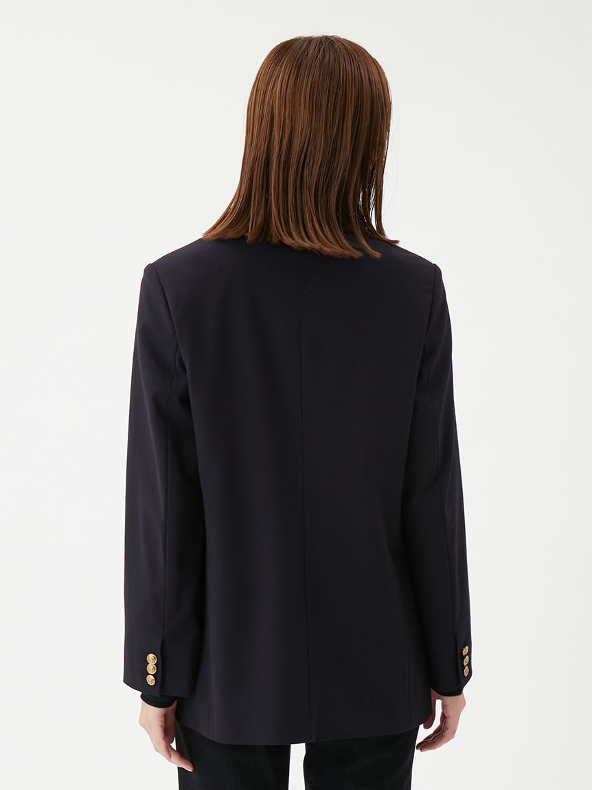 Mila Owen「金釦ダブルブレストロングブレザー」|テーラードジャケット|