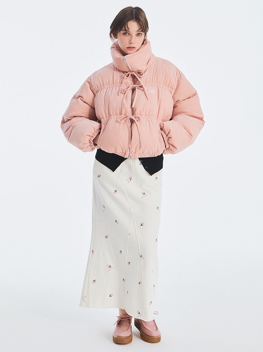 FURFUR「フラワー刺繍スウェットスカート」|スカート|