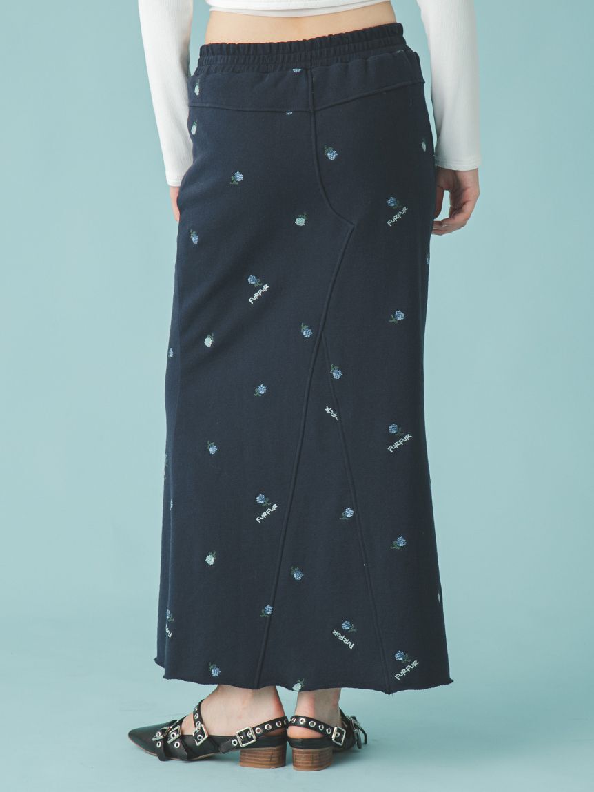 FURFUR「フラワー刺繍スウェットスカート」|スカート|