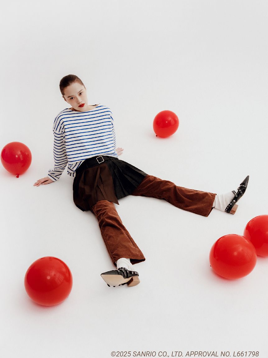 FURFUR「バイカラープリーツミニスカート」|スカート|