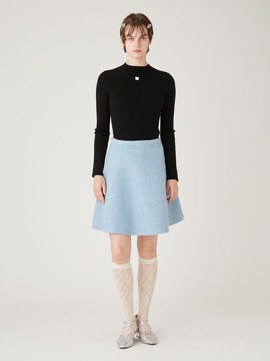 FURFUR「【限定カラー】リボン刺繍リブニットトップス」|ニット・セーター|