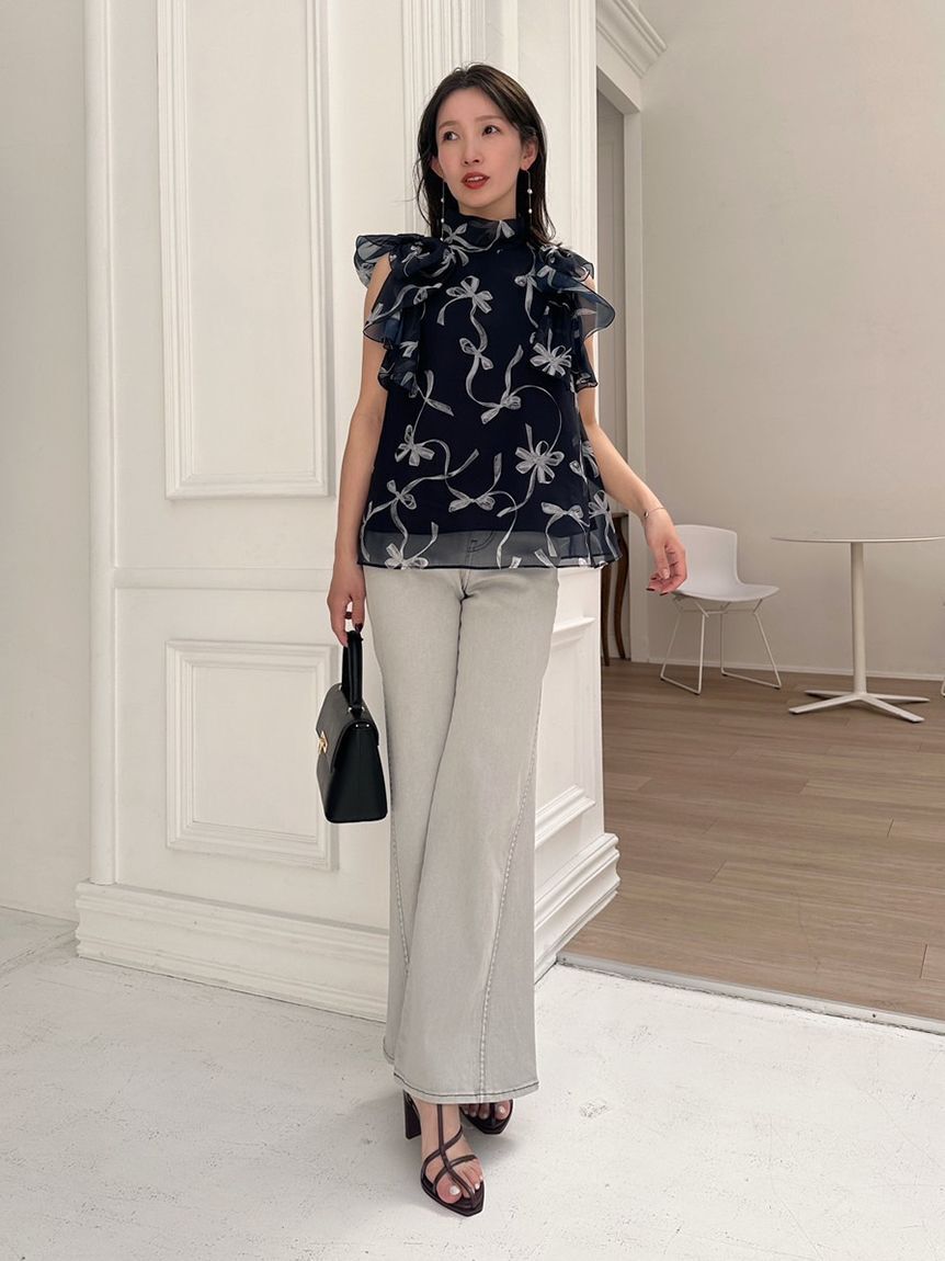 SNIDEL「【00サイズあり】Sustainableストレッチフレアデニムパンツ」|デニム|LGRY