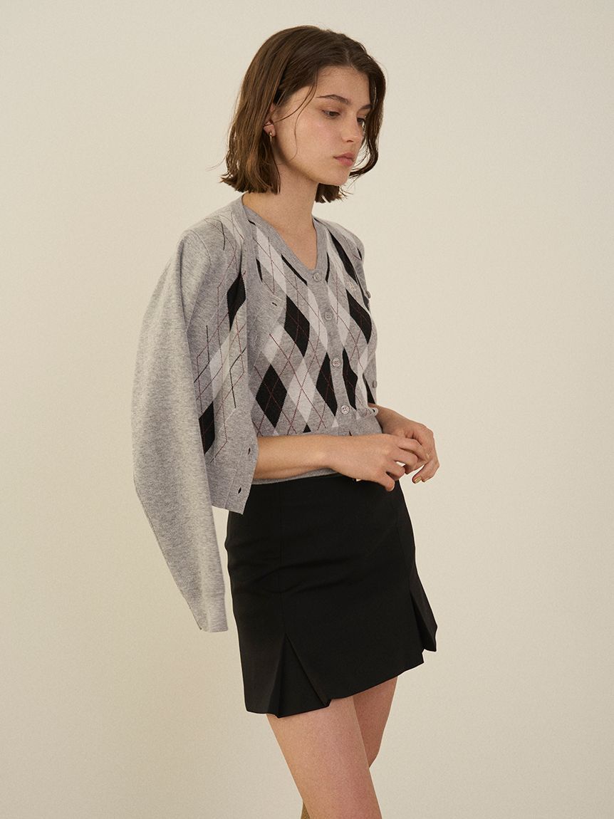 SNIDEL「アーガイルカーディガン」|カーディガン|