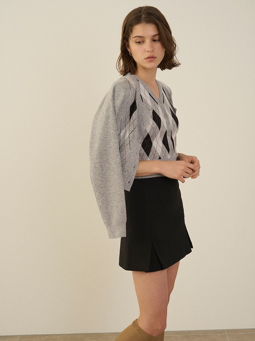 SNIDEL「アーガイルカーディガン」|カーディガン|