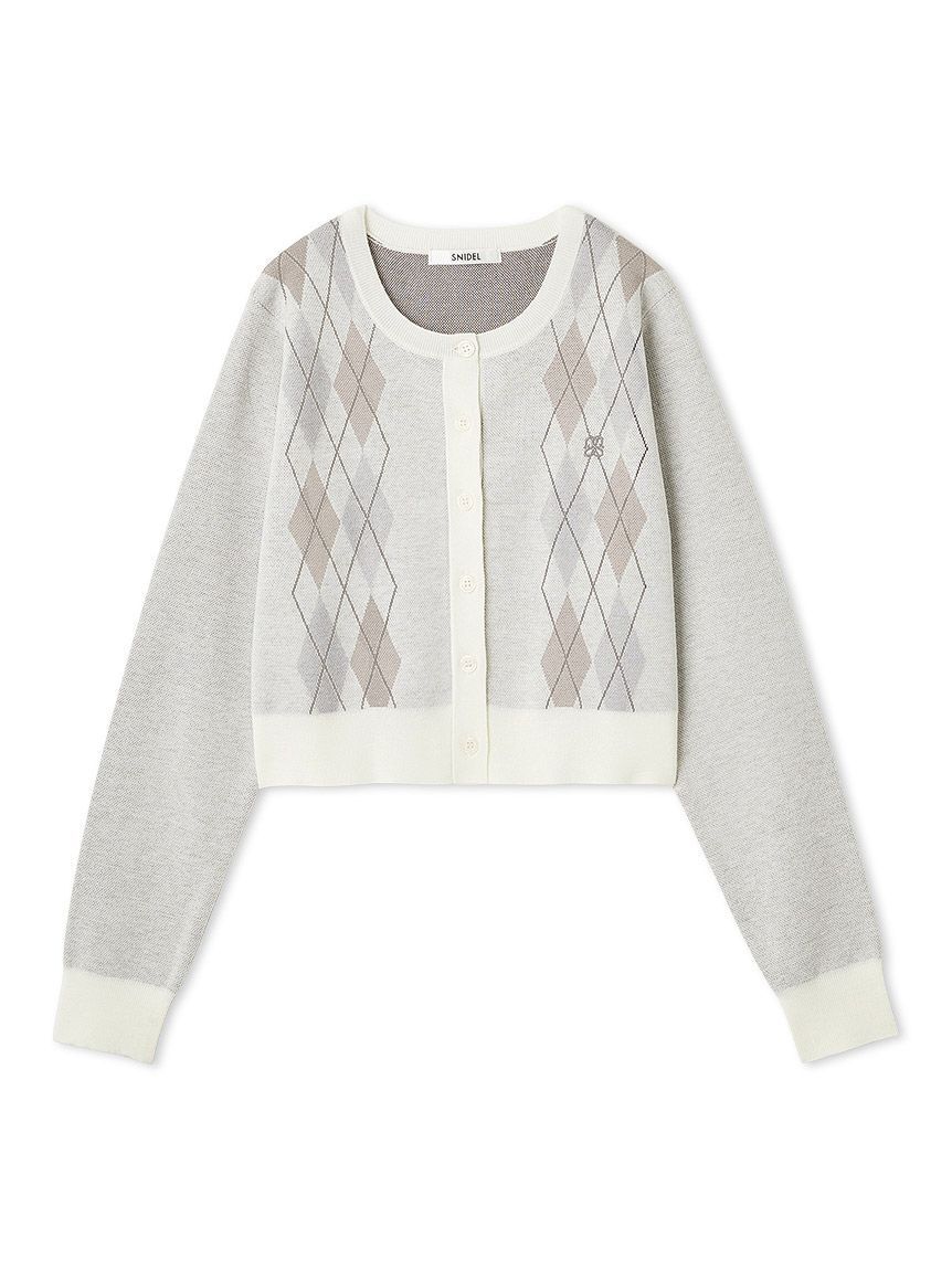 SNIDEL「アーガイルカーディガン」|カーディガン|
