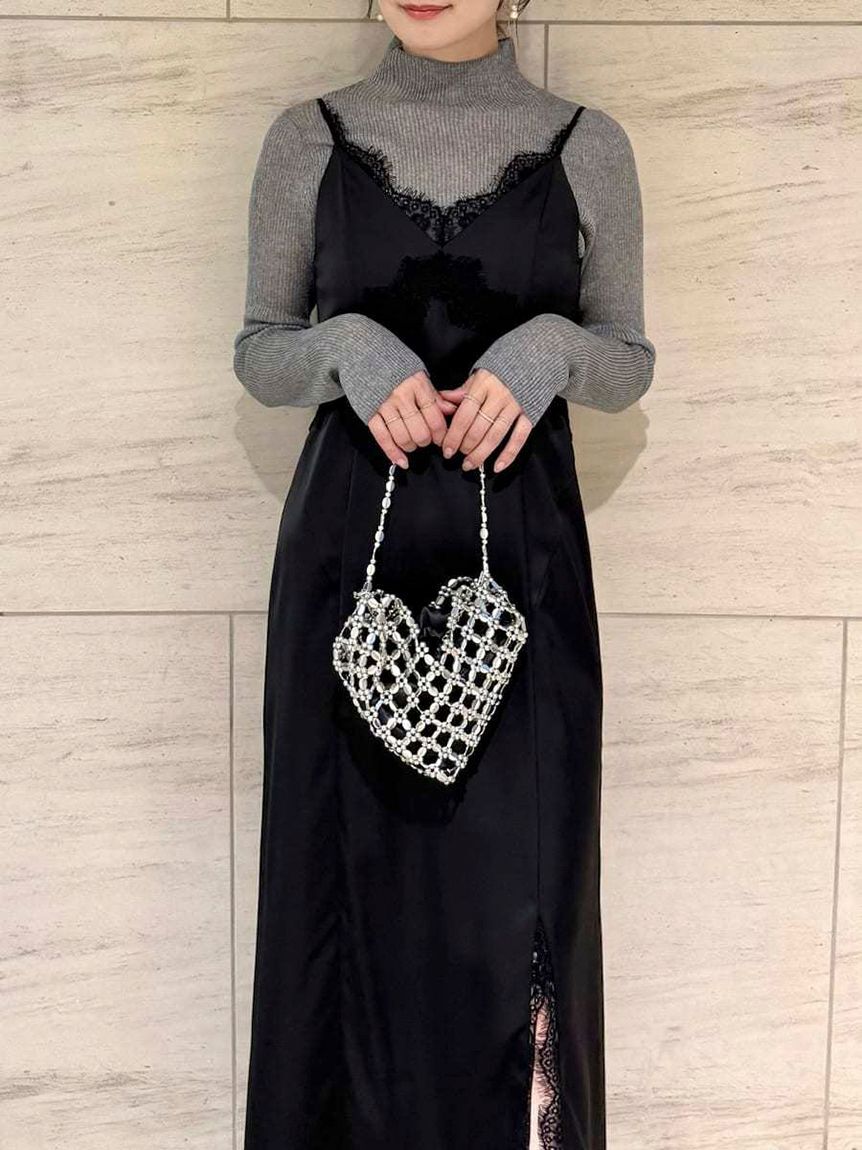 FRAY I.D「【限定カラー】レーストリムキャミワンピース」|ワンピース|