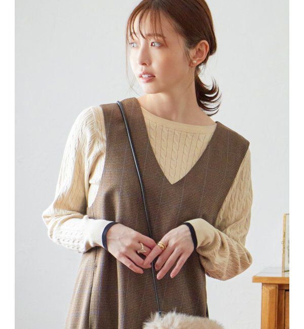 IKKA LOUNGE「ミニケーブルニットプルオーバー」|プルオーバー|