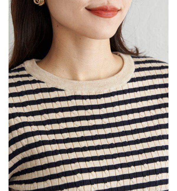 IKKA LOUNGE「ミニケーブルニットプルオーバー」|プルオーバー|