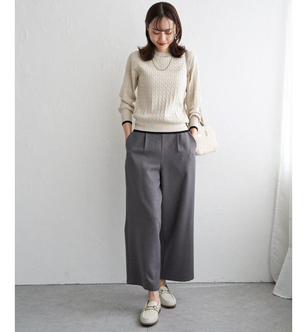 IKKA LOUNGE「ミニケーブルニットプルオーバー」|プルオーバー|