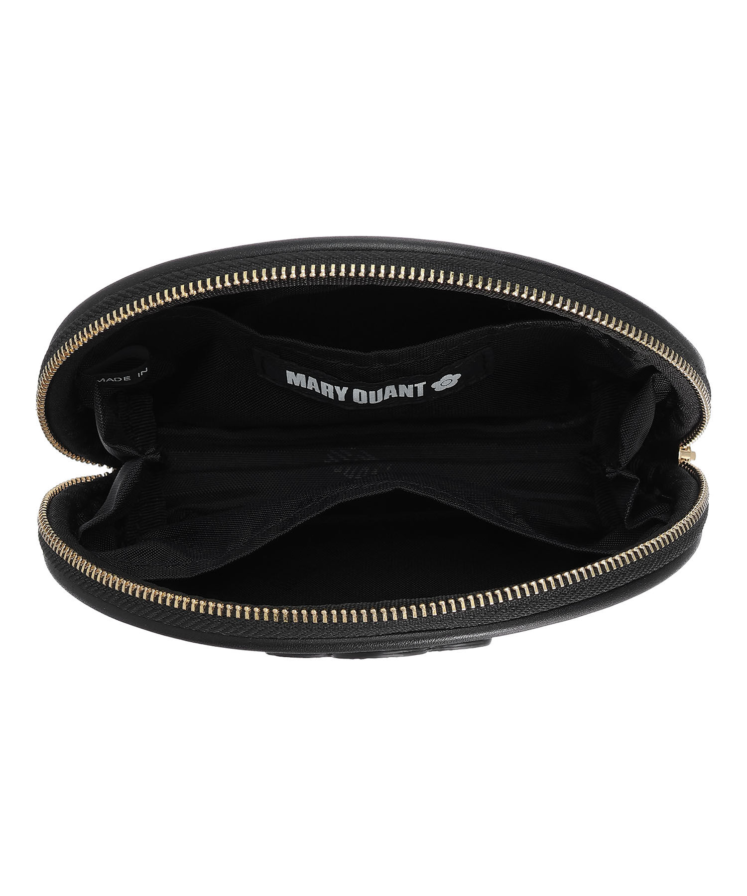 MARY QUANT「千鳥デイジーパッチ ラウンドポーチ」|ポーチ|