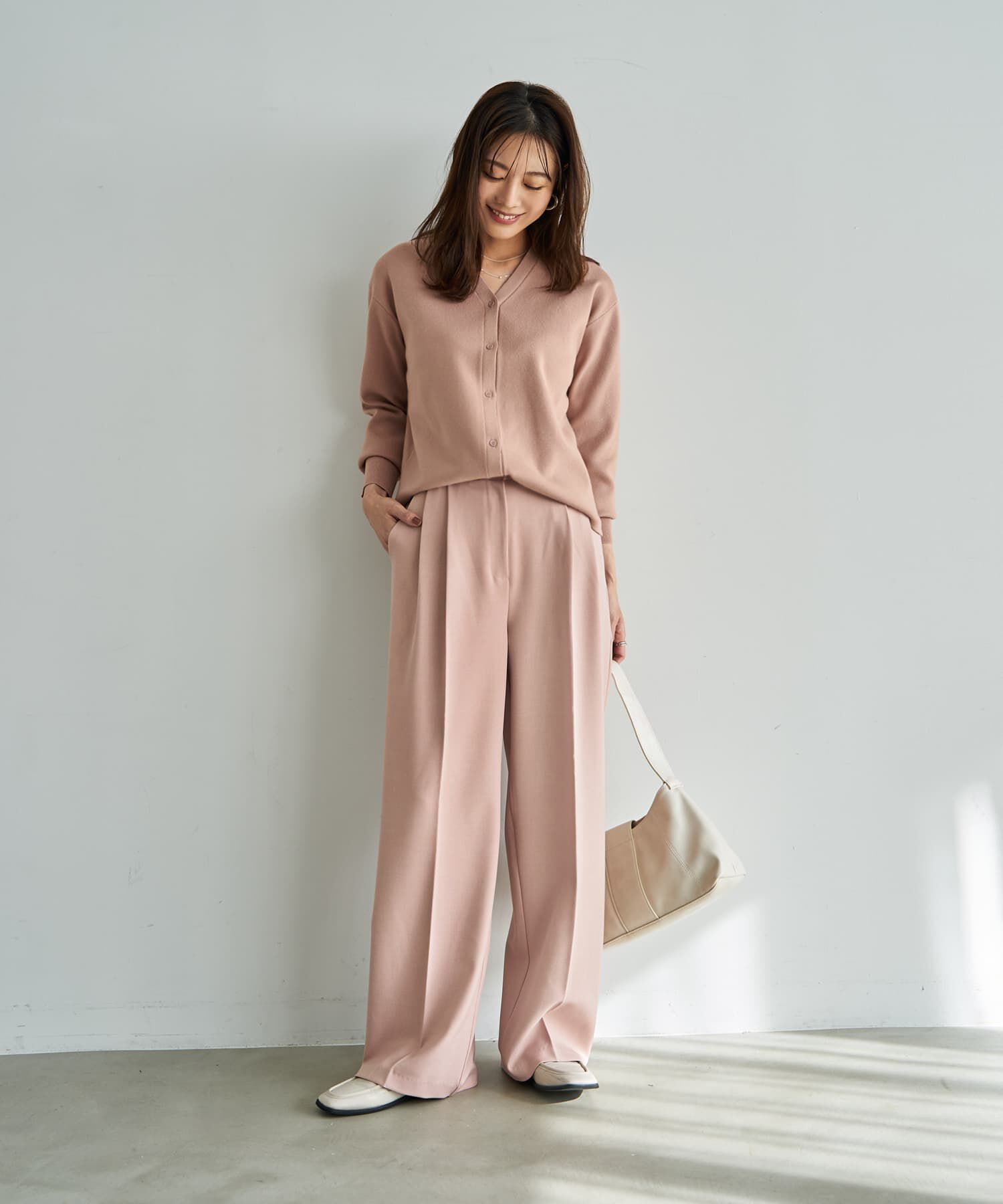 STYLE DELI「しっとりもっちりVネックカーディガンB」|ニット・セーター|