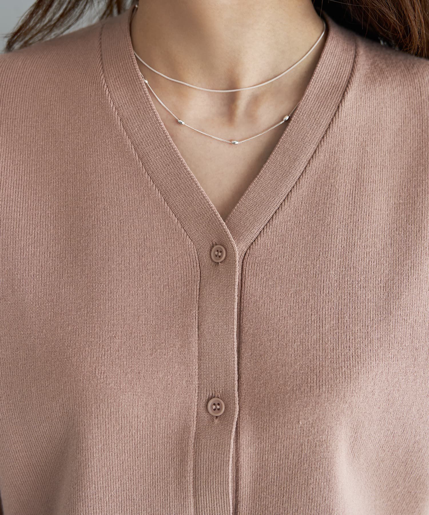 STYLE DELI「しっとりもっちりVネックカーディガンB」|ニット・セーター|