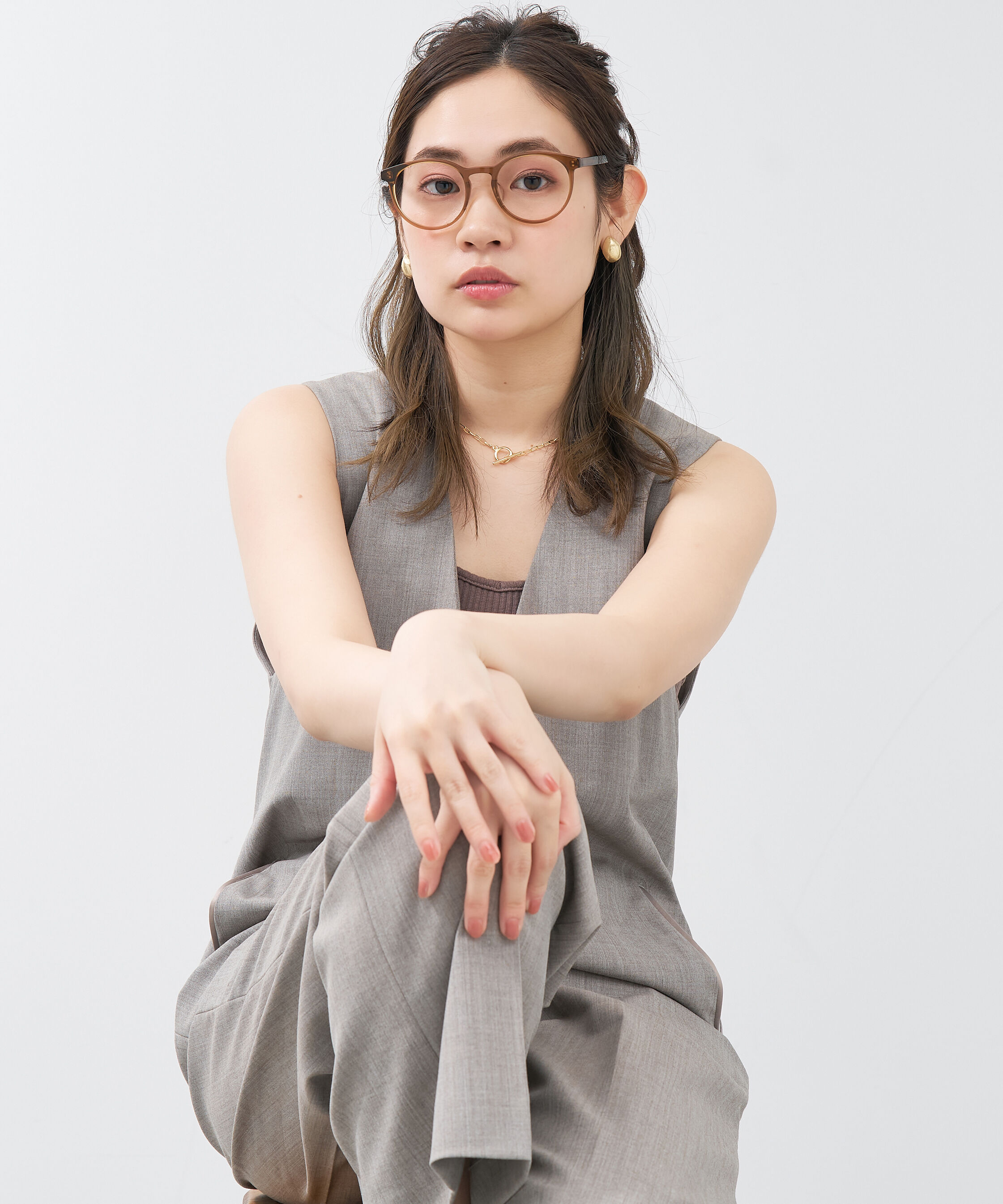  「ボストン型 メガネ｜やわらかいラインのボストンフレーム  レンズ交換券付き」|メガネ|