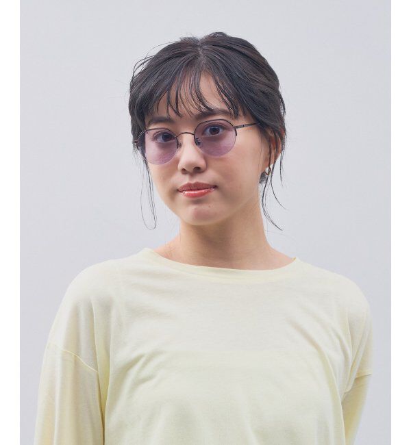  「SUNCUTGlasses/UV100%CUT サングラス カラーレンズ メタルフレーム UVカット 紫外線対策 Zoff」|サングラス|