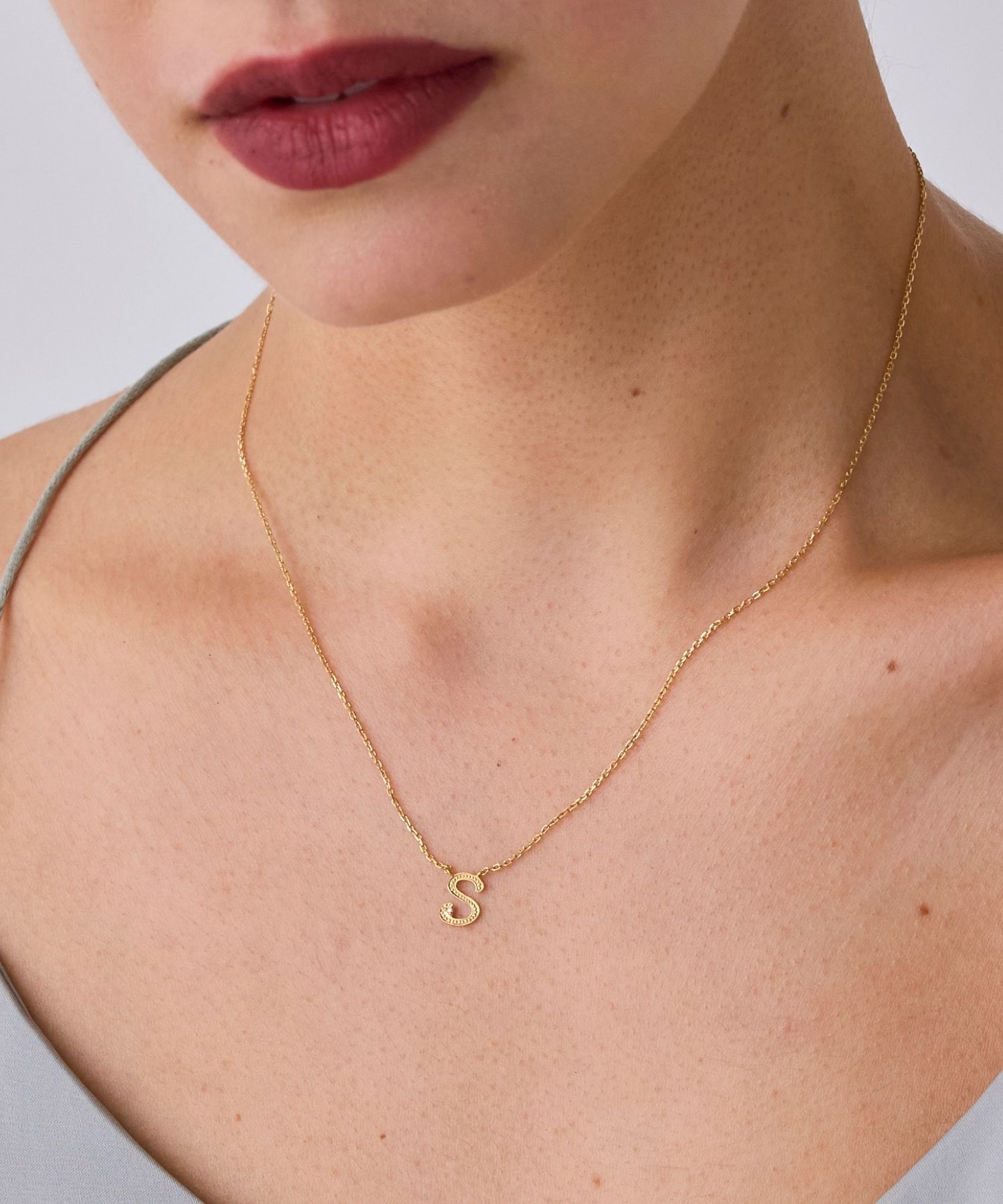 JUPITER「【SV】イニシャルダイヤモンドネックレス」|ネックレス|