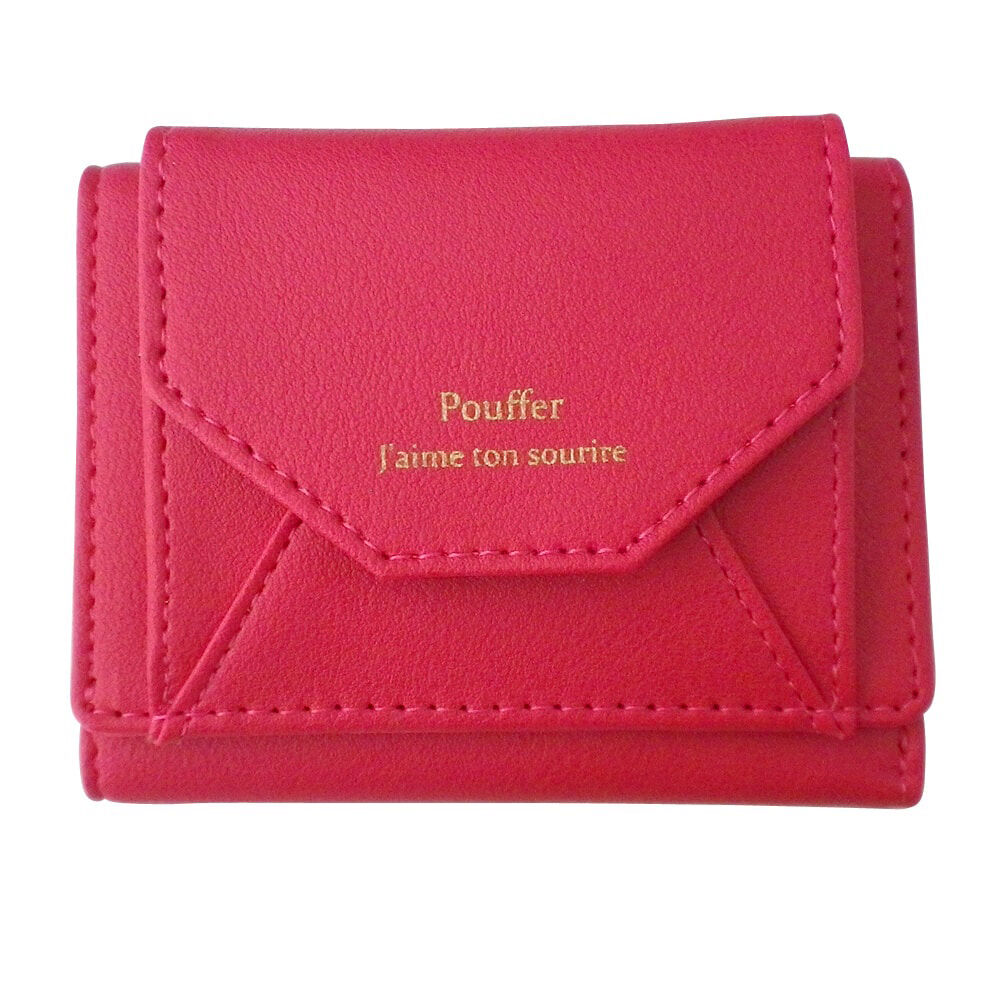 BACKYARD FAMILY「ミニ財布 レディース 三つ折り 通販 ミニウォレット レター 三つ折り財布 三つ折財布 コンパクト」|財布|ピンク1