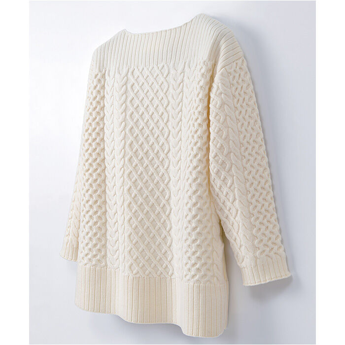 BACKYARD FAMILY「MIND マインド ケーブルニット セーター レディース 長袖 通販 プルオーバー 重ね着」|ニット・セーター|