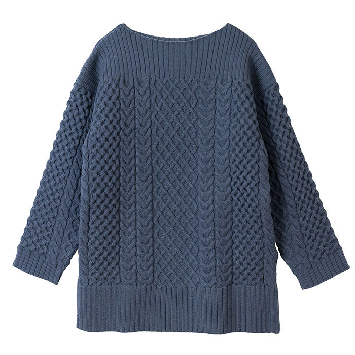 BACKYARD FAMILY「MIND マインド ケーブルニット セーター レディース 長袖 通販 プルオーバー 重ね着」|ニット・セーター|