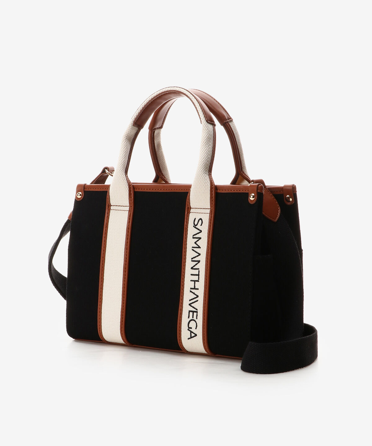 Samantha Vega「ロゴテープキャンバスハンドバッグ（小）」|ハンドバッグ|