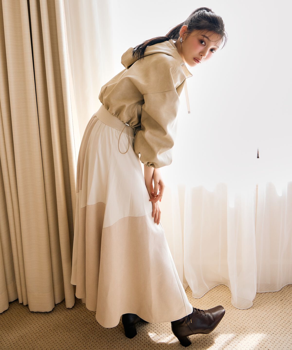 アンドクチュール「フェイクレザーブルゾン」|ブルゾン・スタジャン|