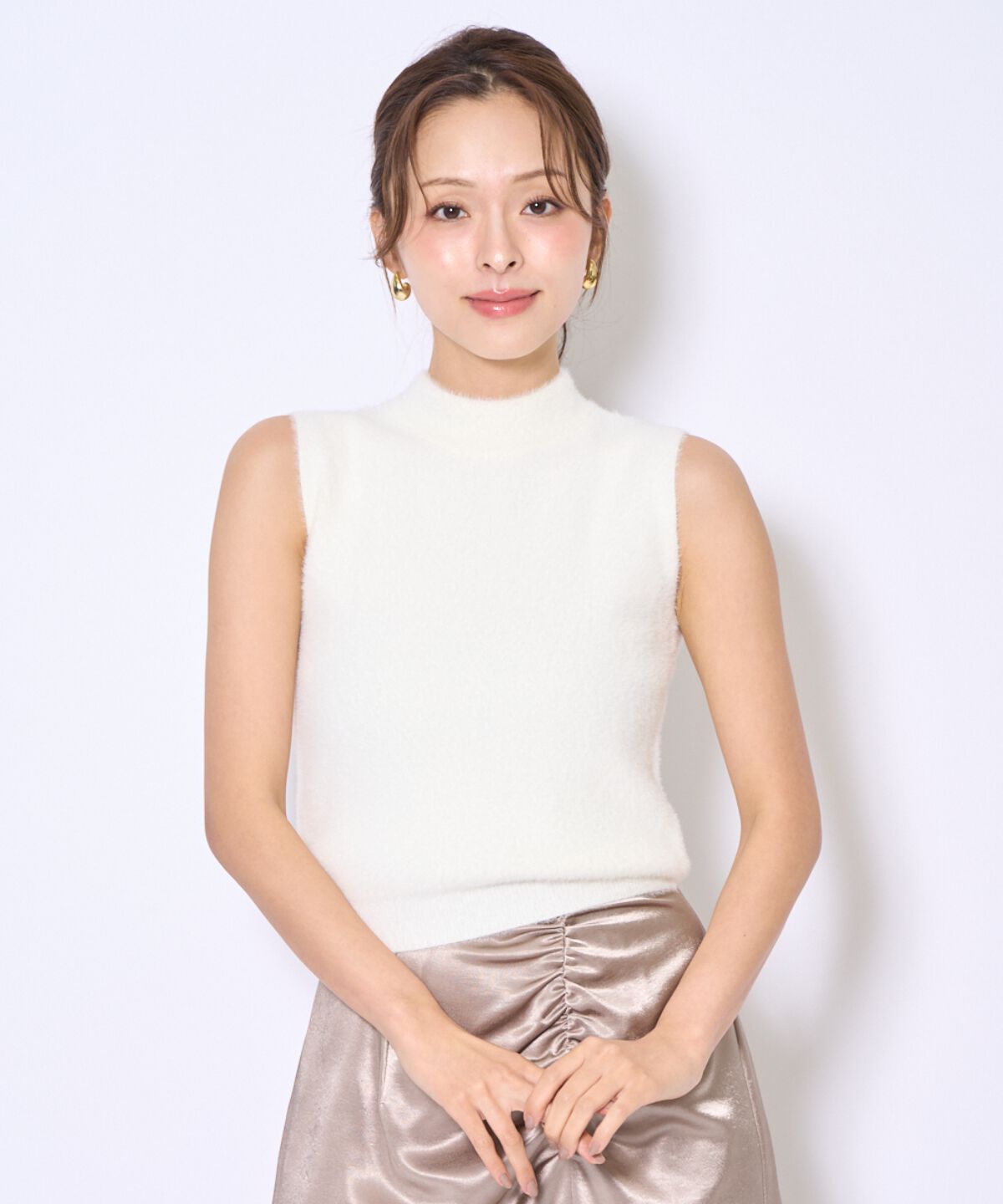 アンドクチュール「ラメフェザーニットアンサンブル」|カーディガン|