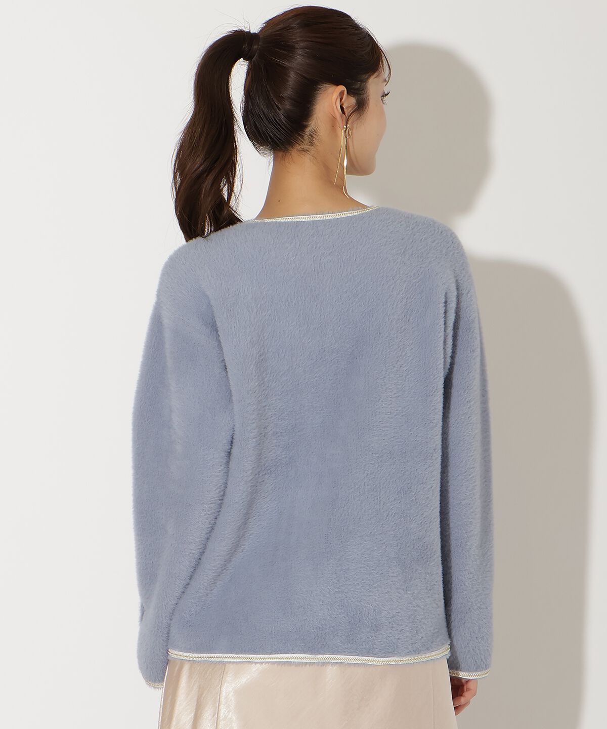 アンドクチュール「ダブルフェイスフェザーカーディガン」|カーディガン|