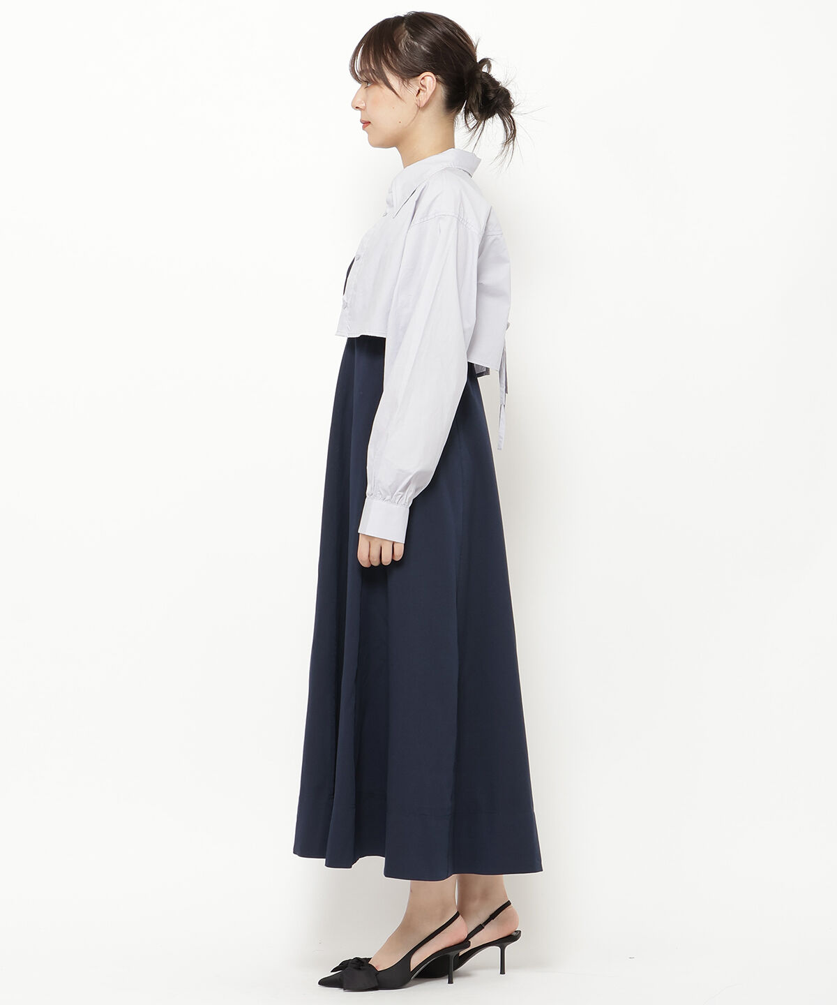 REDYAZEL「バックリボンシャツ＆キャミワンピセット」|ワンピース|