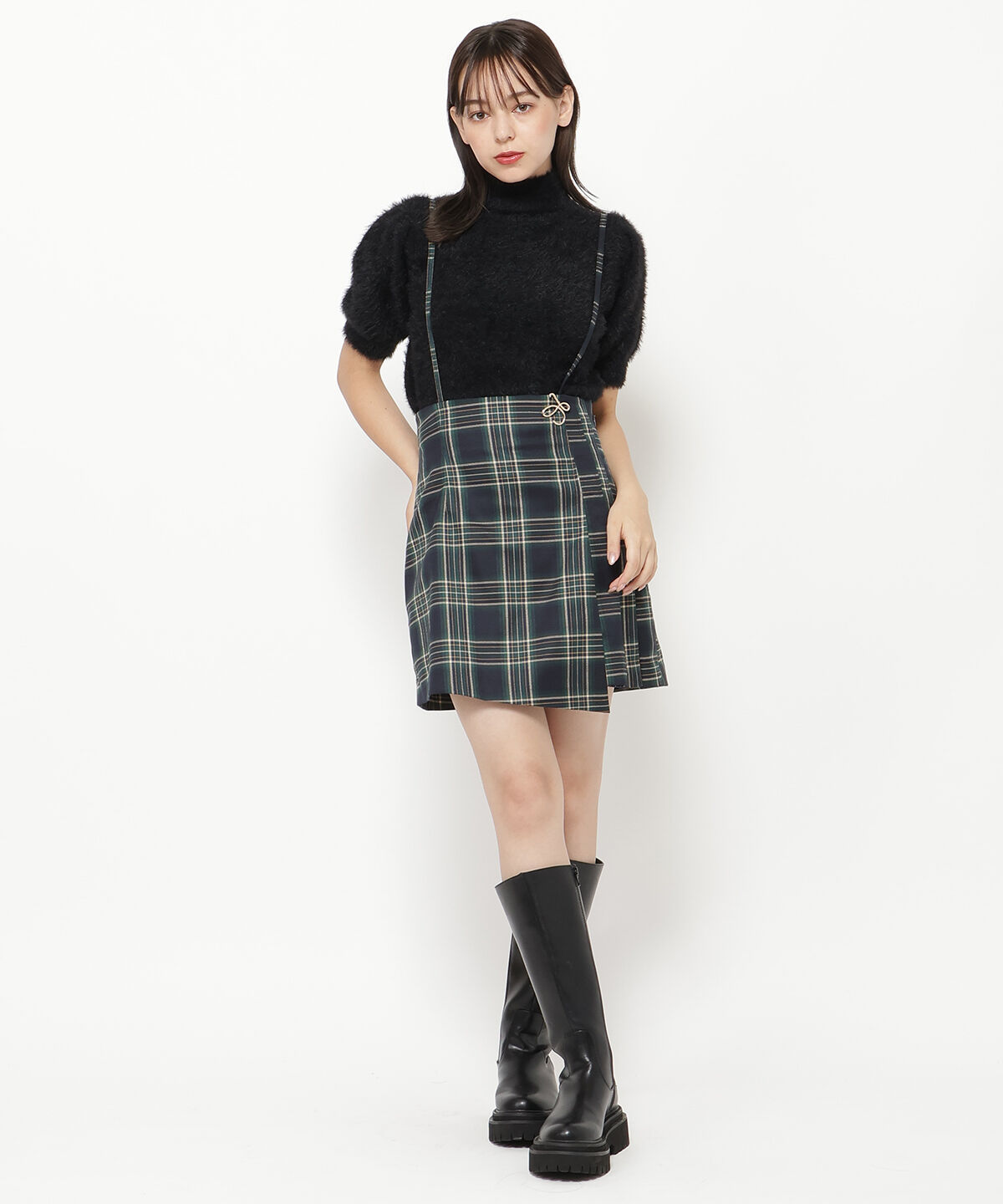 REDYAZEL「フェザーライク半袖ニットプルオーバー」|ニット・セーター|