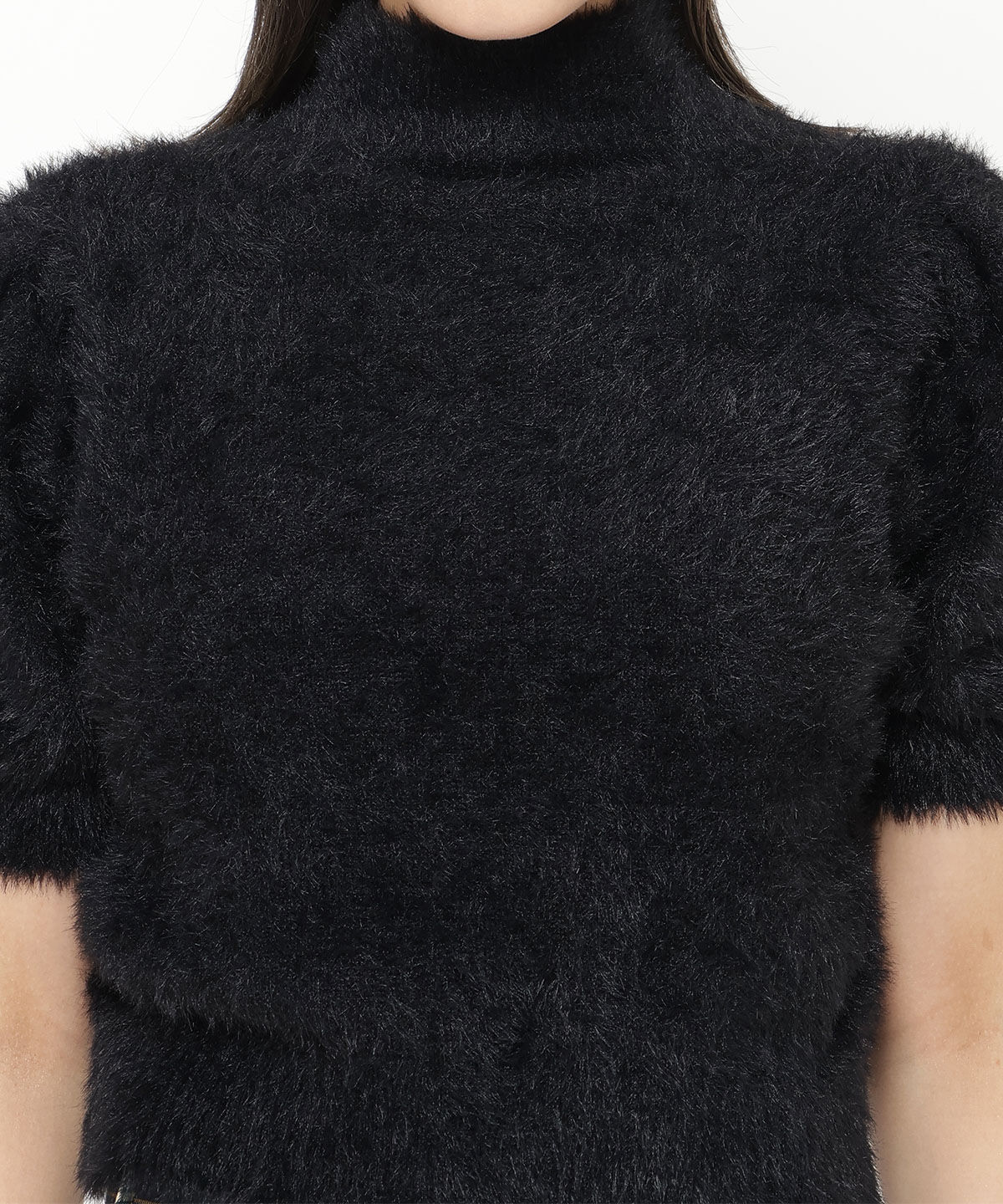 REDYAZEL「フェザーライク半袖ニットプルオーバー」|ニット・セーター|