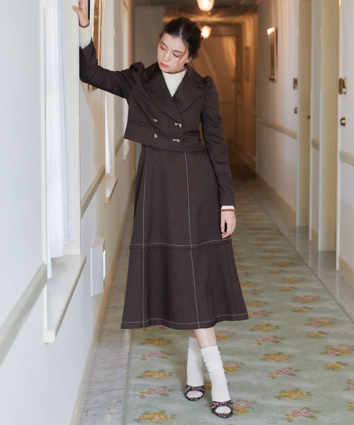 REDYAZEL「ウーリッシュショートダブルジャケット」|テーラードジャケット|