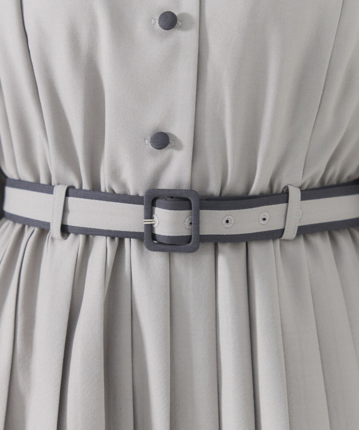 REDYAZEL「バイカラープリーツシャツワンピース」|ワンピース|