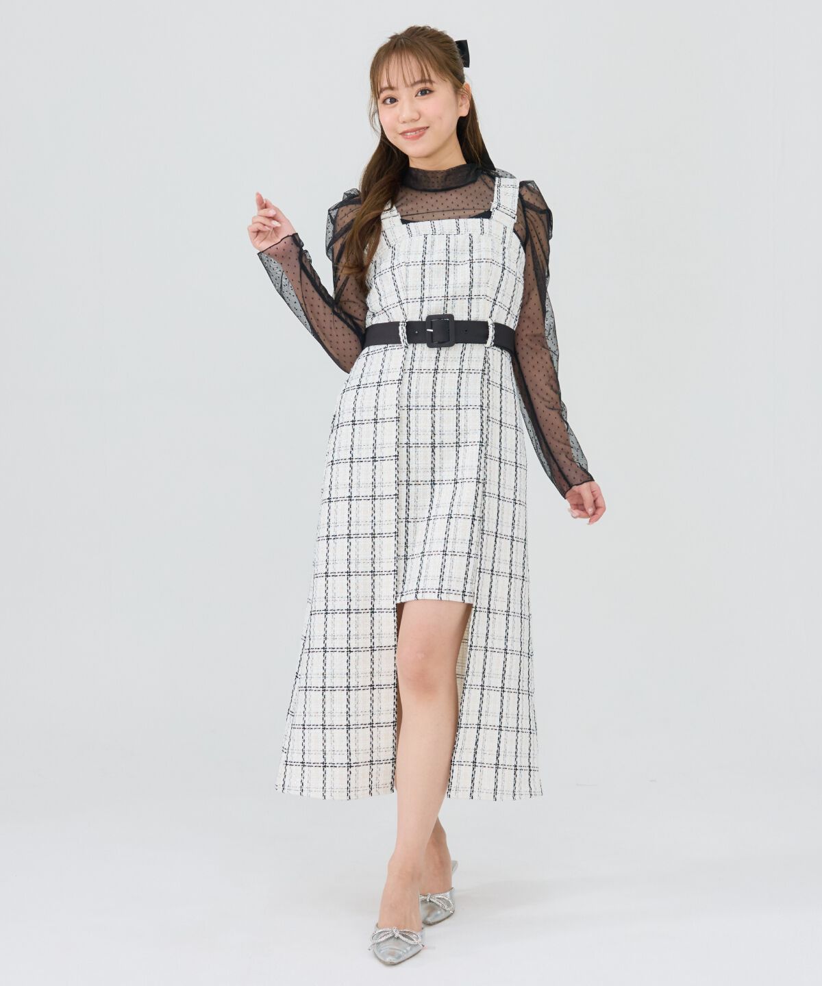 REDYAZEL「ツイードデザインジャンパースカート」|ジャンパースカート|