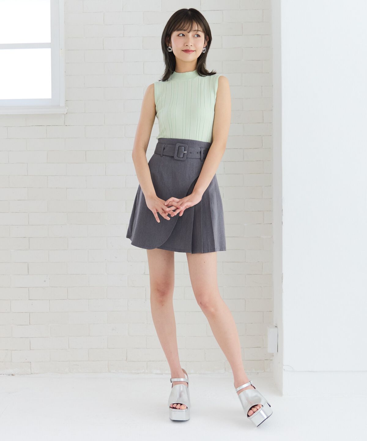 REDYAZEL「ランダムリブニット」|キャミソール|