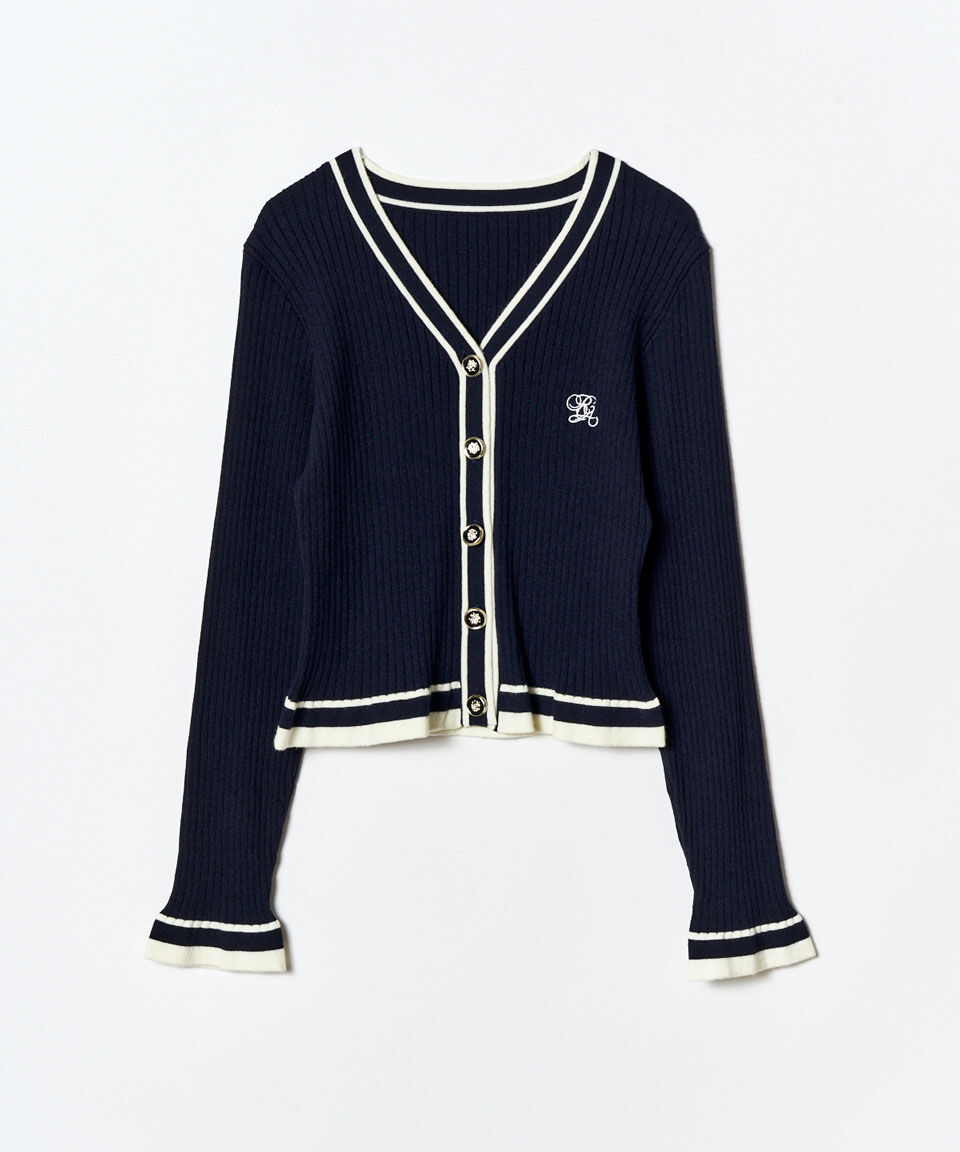 REDYAZEL「ラインスキームニットカーディガン&times;スカートセットアップ」|ワンピース|