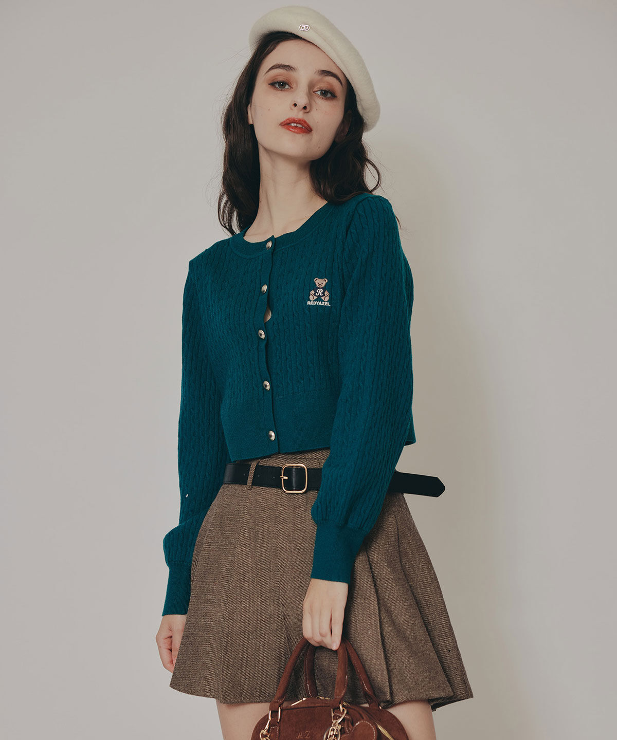 REDYAZEL「ローベルトプリーツミニスカート」|フレア|