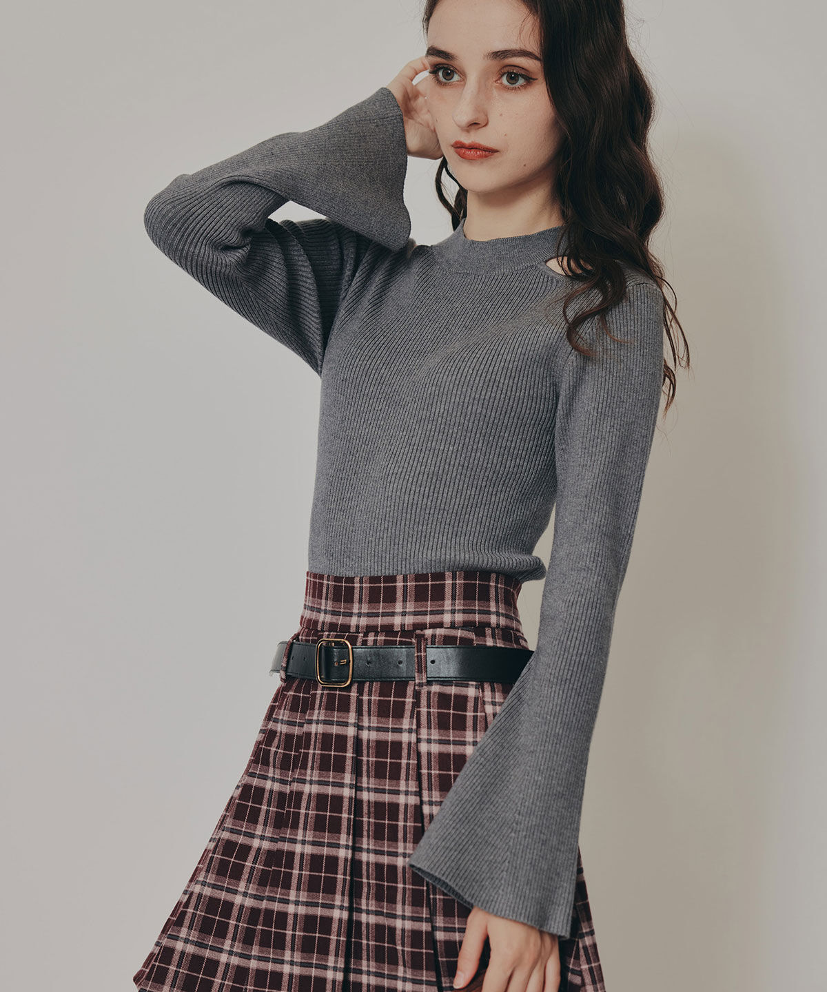 REDYAZEL「ローベルトプリーツミニスカート」|フレア|