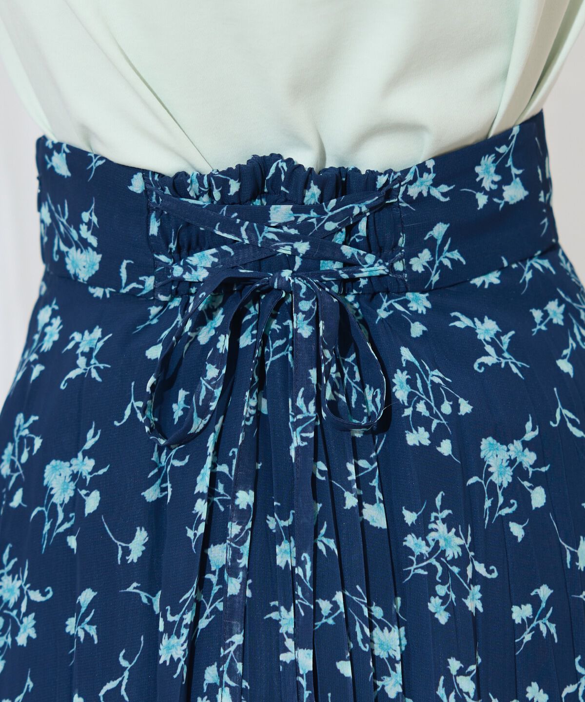 WILLSELECTION「ランダムプリーツフラワースカート」|フレア|