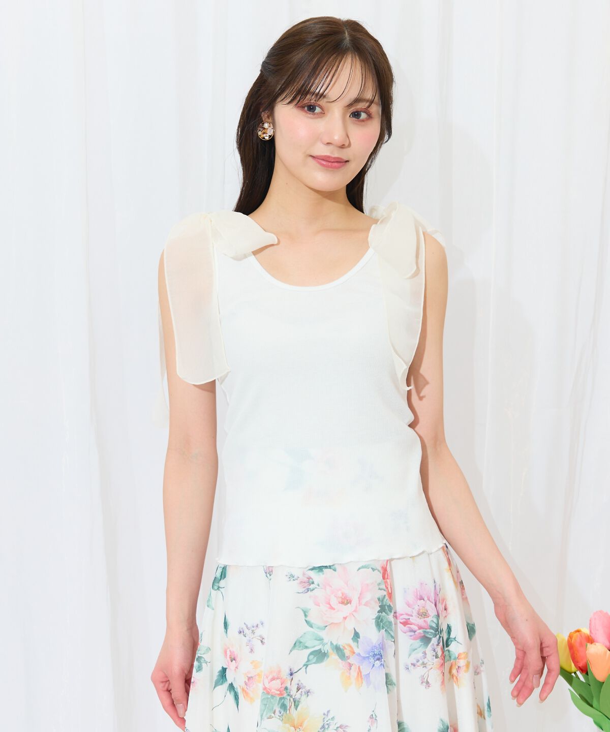 WILLSELECTION「ショルダーリボンテレコキャミソール」|キャミソール|