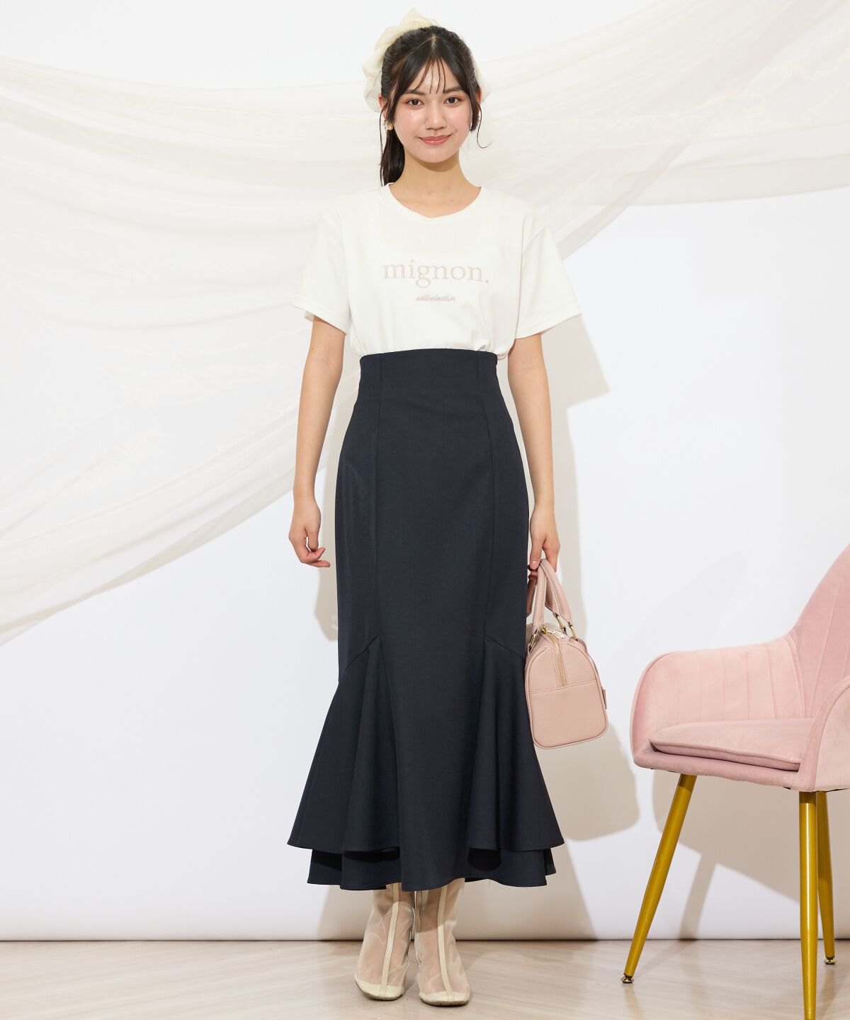 WILLSELECTION「裾ボリュームマーメイドスカート」|フレア|