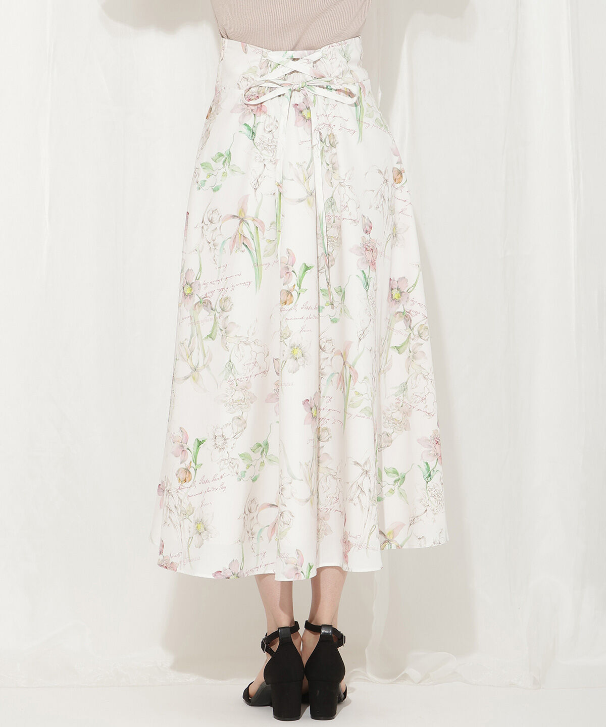 WILLSELECTION「ボタニカルフラワータックフレアスカート」|フレア|
