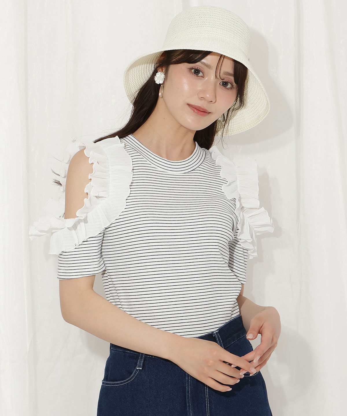 WILLSELECTION「バックリボンプリーツフリルカットソー」|Tシャツ・カットソー|