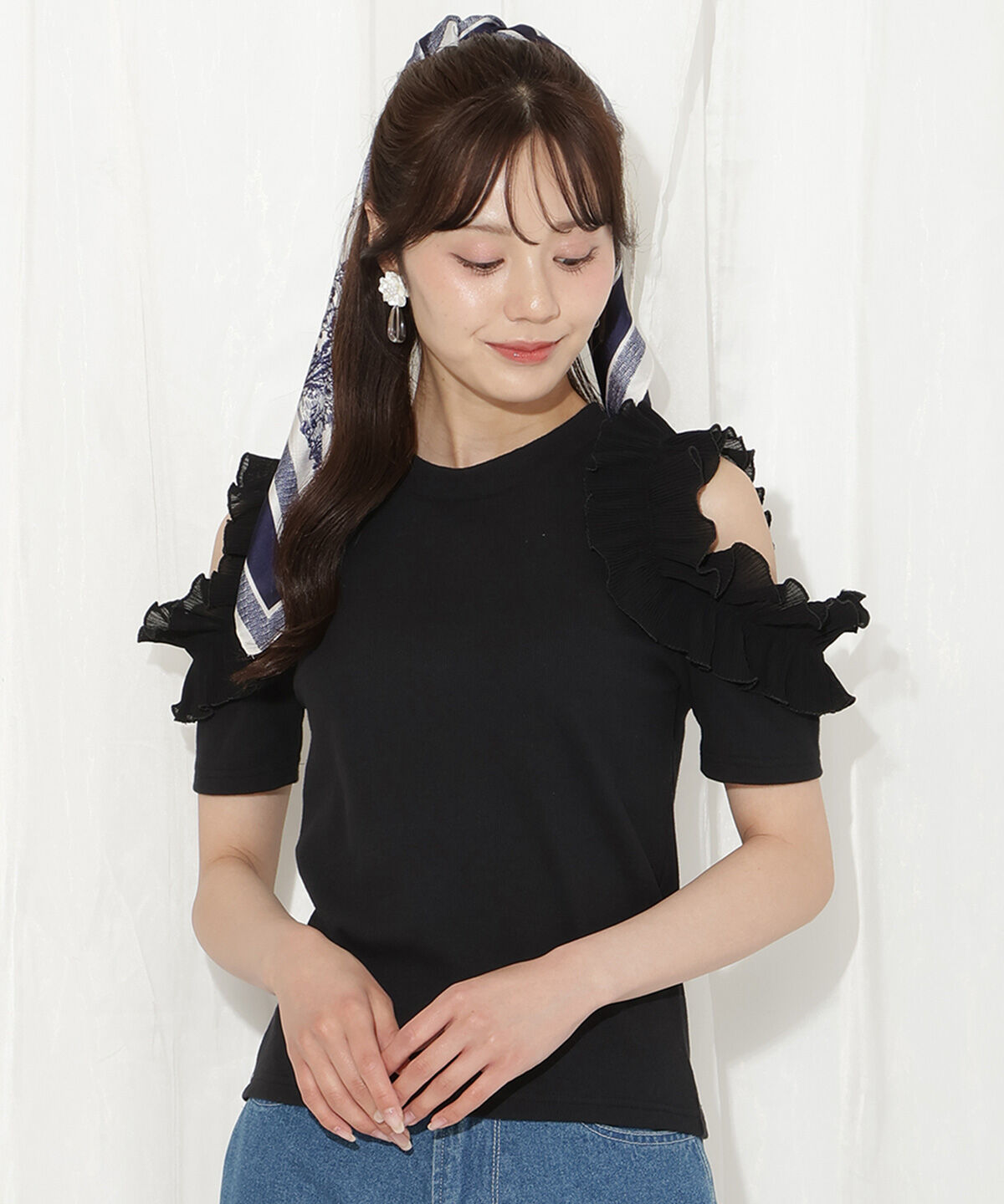 WILLSELECTION「バックリボンプリーツフリルカットソー」|Tシャツ・カットソー|