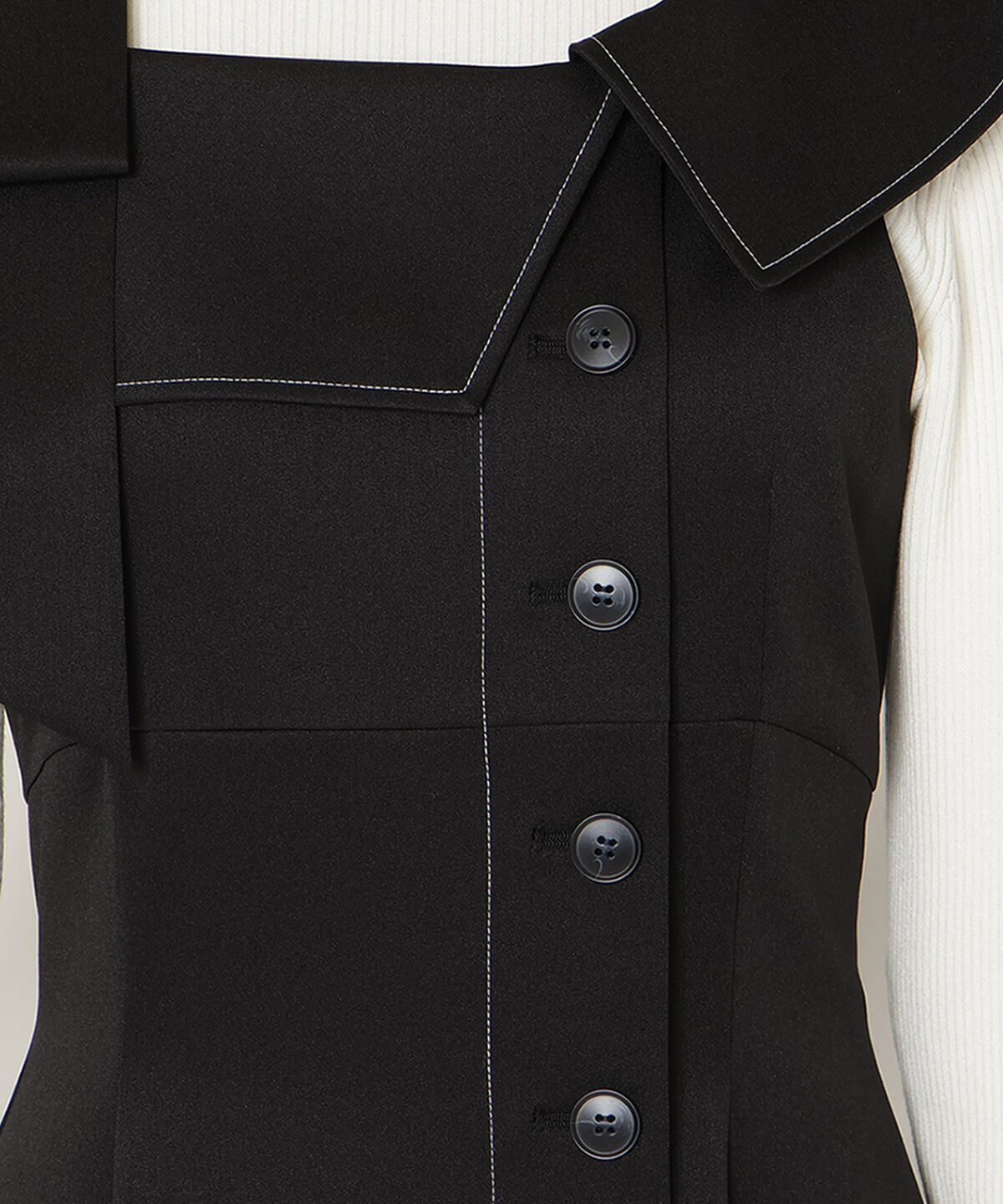 WILLSELECTION「アシンメトリーリボンショルダーワンピース」|ジャンパースカート|