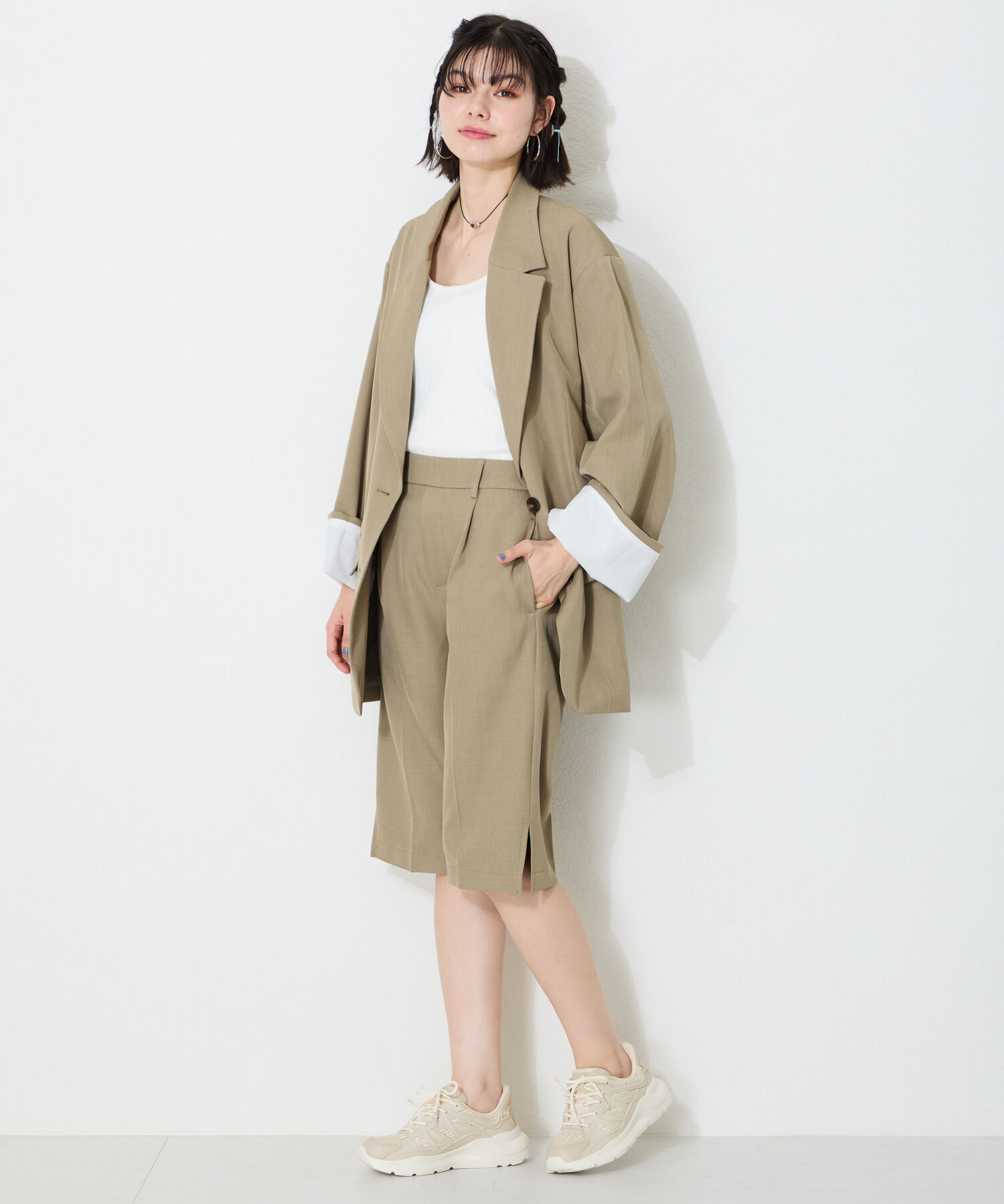 ORiental TRaffic「ラバーパーツ&times;ラメ織りレーススニーカー/OT3760」|スニーカー|