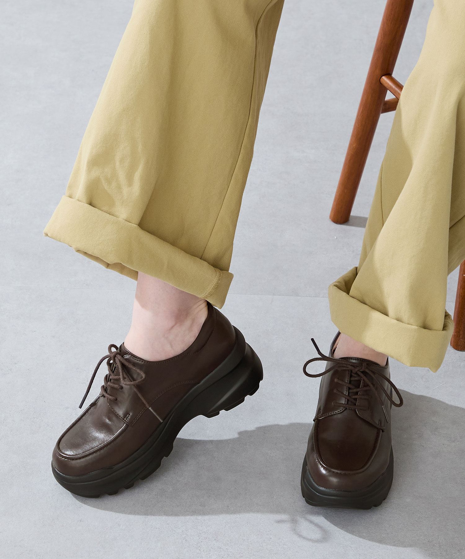 ORiental TRaffic「スニーカーソールレースアップシューズ/51310」|スニーカー|BROWN